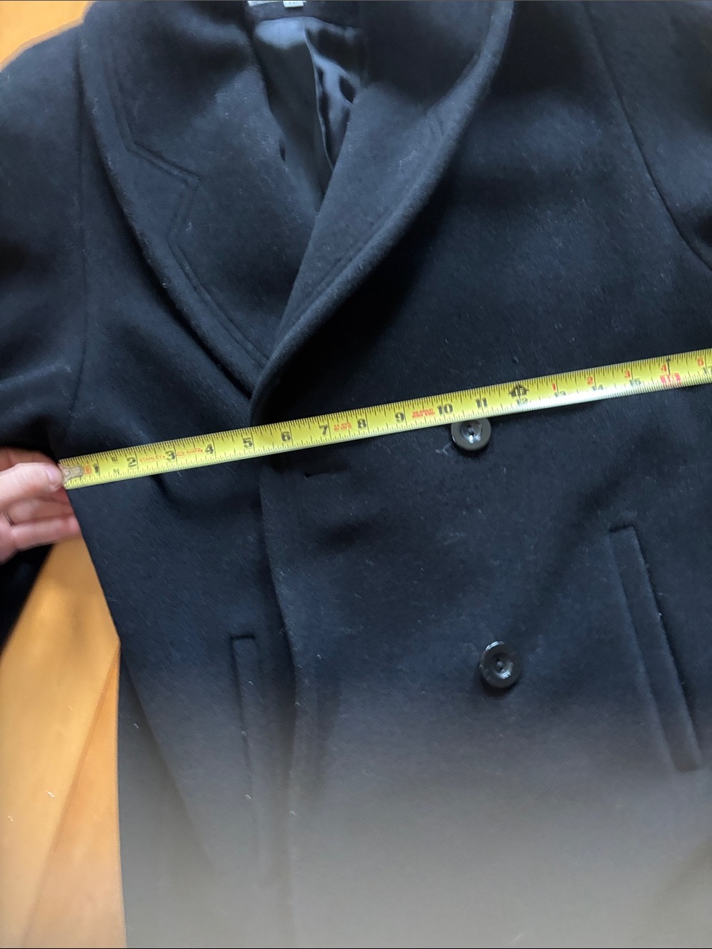 Vintage John Weitz 100% Wool Black Coat - Picture 9 of 12